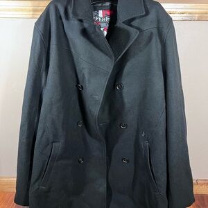 Volcom Black Double-Breasted Pea Coat